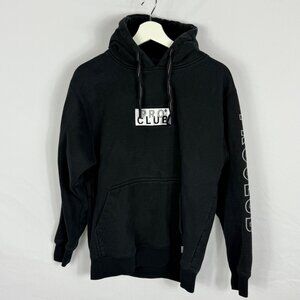 Pro Club Heavy Weight Hoodie Mens Size Small Black Hooded Pullover Sweatshirt